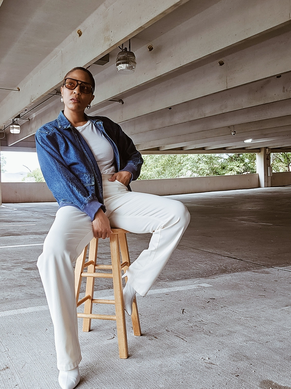 St. John Ivory Straight-Leg Pants